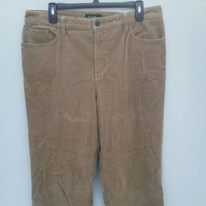 Womans Size 12 Eddie Bauer Corduroy Pants Brown